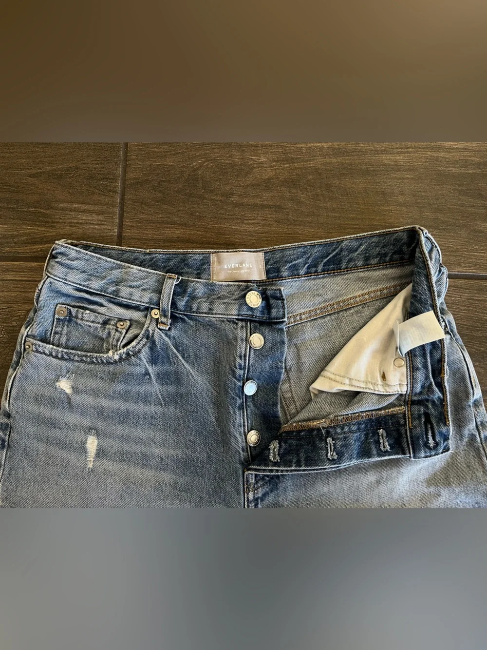 EVERLANE Long Denim Short, 29